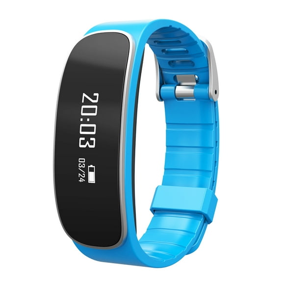 TechComm Y29 Fitness Activity Tracker with Heart Rate Monitor, Bluetooth, Call and Text Notifications, Pedometer, Sedentary Reminder, Sleep Monitor, and Remote Camera - Blue