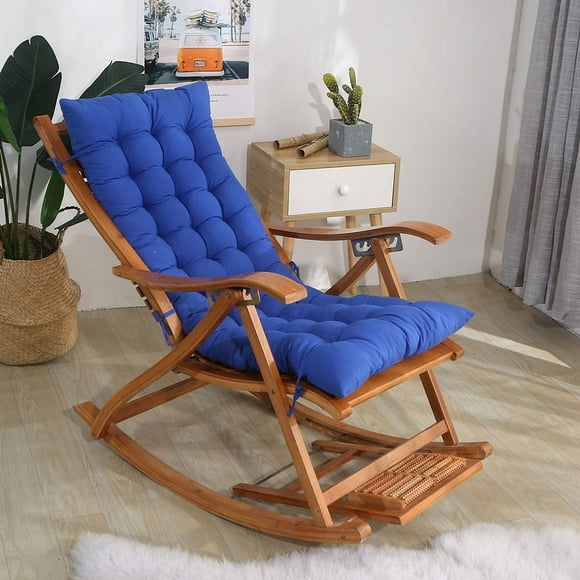 Study Living Room Rocking Chair with Rattan Recliner Cushion