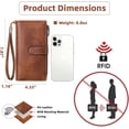thumbnail image 7 of YooGuoGuo Women's Wallet and Card Holder RFID Blocking Tri-Fold Wristlet Wallet Vegan Leather Multi Card Case with ID Windows, 7 of 7