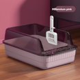 thumbnail image 2 of 1pc Semi-closed Cat Litter Box, Extra Large Anti-splash Cat Toilet, Cat Poop Box, Cat Supplies, 2 of 5