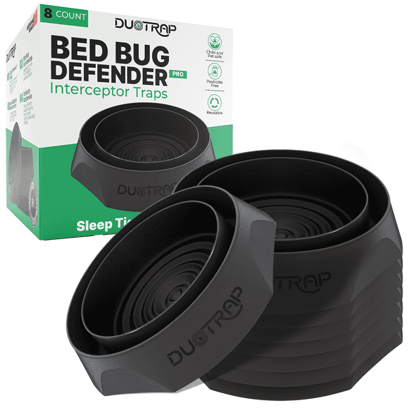DuoTrap Bed Bug Defender Pro - 8 Pack Bed Bug Interceptors