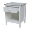 thumbnail image 5 of International Concepts Solid Wood Adult Nightstand with 1 Drawer, White, 5 of 9