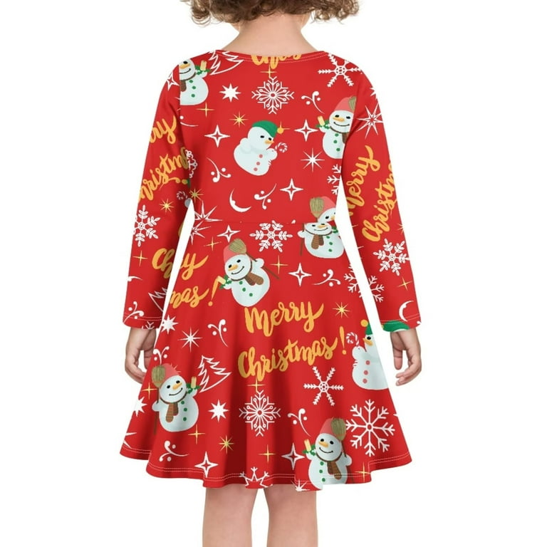 christmas dress skater Red Santa, Reindeer & Snowman Christmas Santorini Skater Dress