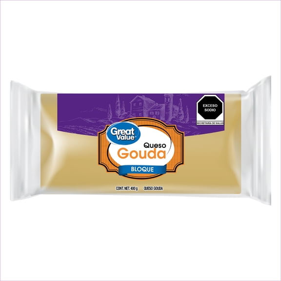 Queso Gouda Great Value Barra 400 g