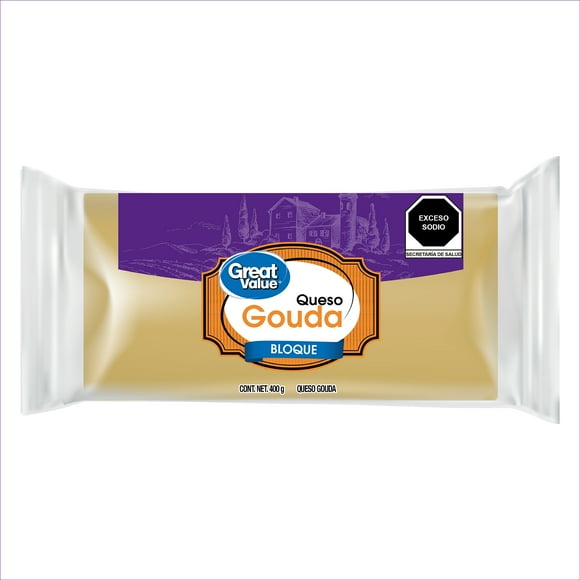Queso Gouda Great Value Barra 400 g
