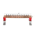 thumbnail image 2 of Uxcell 1 Set Wall Mounted 12" x 2" x 1/4" Copper Ground Bar with 26 Terminal Positions Ground Bar Kit, 2 of 5