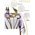 thumbnail image 2 of Purple Turquoise Tulip Table Cloth, Botanical Floral Petal Plants Waterproof Tablecloth for Rectangle Tables, Reusable Washable Fabric Table Cover for Restaurant Kitchen Dining Tables 54"x108", 2 of 6
