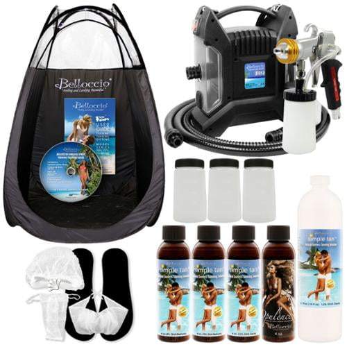 ULTRA PRO PLUS Sunless Airbrush HVLP SPRAY TANNING SYSTEM Dk Ocean Solution TENT