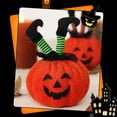thumbnail image 5 of Halloween Cartoon Witches Leg Boot with Pumpkin Plush Figurine Figure Toy Table Centerpieces Ornament Holiday Decors, 5 of 8