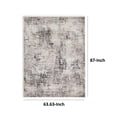 thumbnail image 5 of Benjara Elanor 5 x 7 Area Rug, Modern Abstract Design, Gray Polyester, Jute Backing, 5 of 5