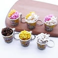 thumbnail image 2 of Creative Simulation Popcorn Bucket Keychain Mini Snack Cup Key Ring Pendant Gift, 2 of 10