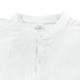 thumbnail image 5 of USNSM Mens Cotton Linen Henley Shirts Casual Loose Button Down Holiday Shirts Lightweight Comfy Breathable Beach Travel Tee Tops White S, 5 of 9