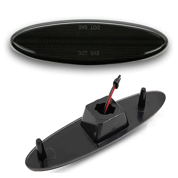 Furulu 2Pcs Smoked Lens Rear Red LED Side Marker Lights For Chevy Corvette C5 1997-2004