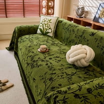 NAYOROOM Vintage Green Couch Cover,Chenille Sofa Cover Slipcover Sofa Towel Furniture Cover（71"x 118"）