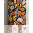 thumbnail image 6 of Watercolor Poppy Sheer Curtains 84 Inch Length 2 Panels Set Window Treatments, Spring Floral Daisy Tulips Botanical Vintage Rod Pocket Semi Curtains for Living Room/Bedroom/Kitchen, 104"W x 84"L, 6 of 7