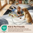 thumbnail image 4 of Design&I 6'x9' Washable Area Rug Sleek Flatweave Pet Friendly Long Boho Hallway Abstract Distressed Swirl Entryway Hallways for Queen Size Bedroom, Under Bed, 4 of 7