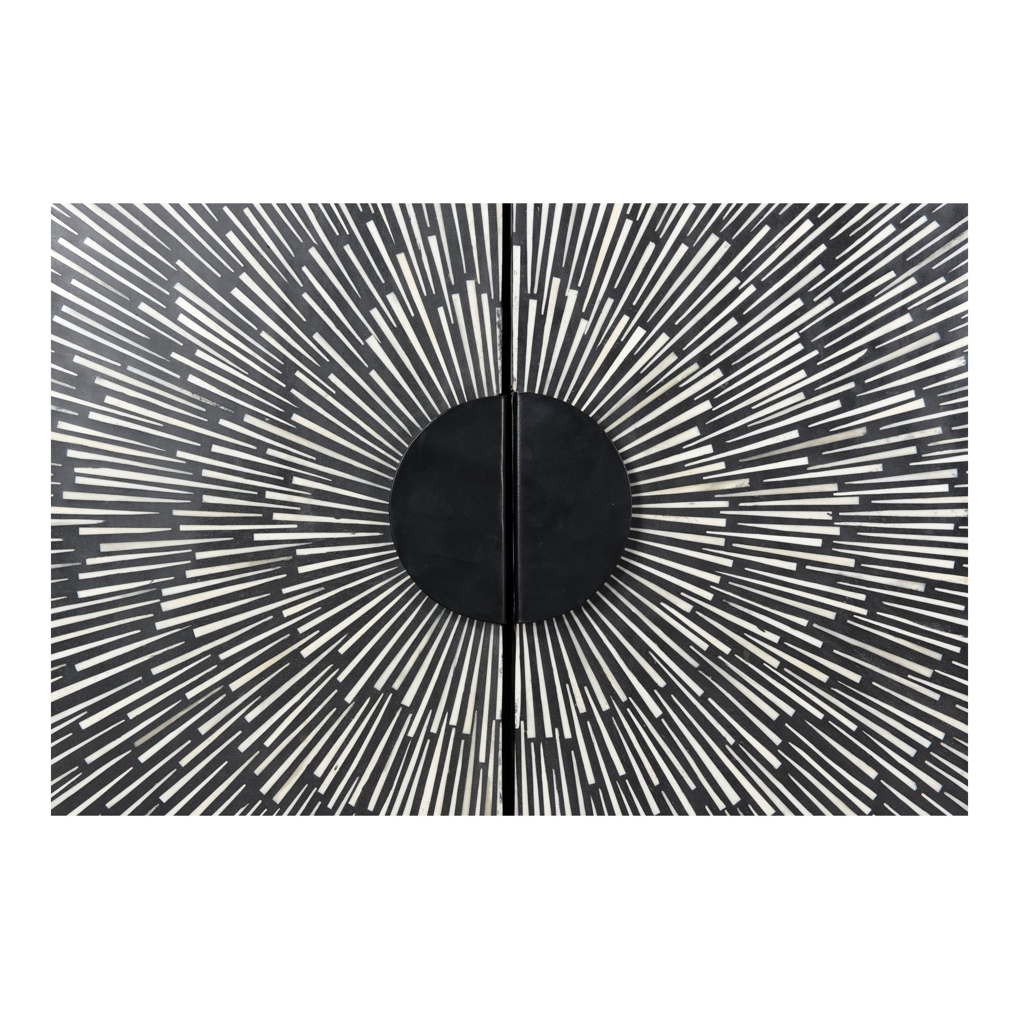 Starstruck 32'' Black and White Camel Bone Wine Cabinet