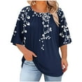 thumbnail image 2 of Bixock Women's Maternity Tops Loose Casual Short Sleeves Round Neck Maternity T-Shirt Plus Size Pregnant Top, 2 of 6