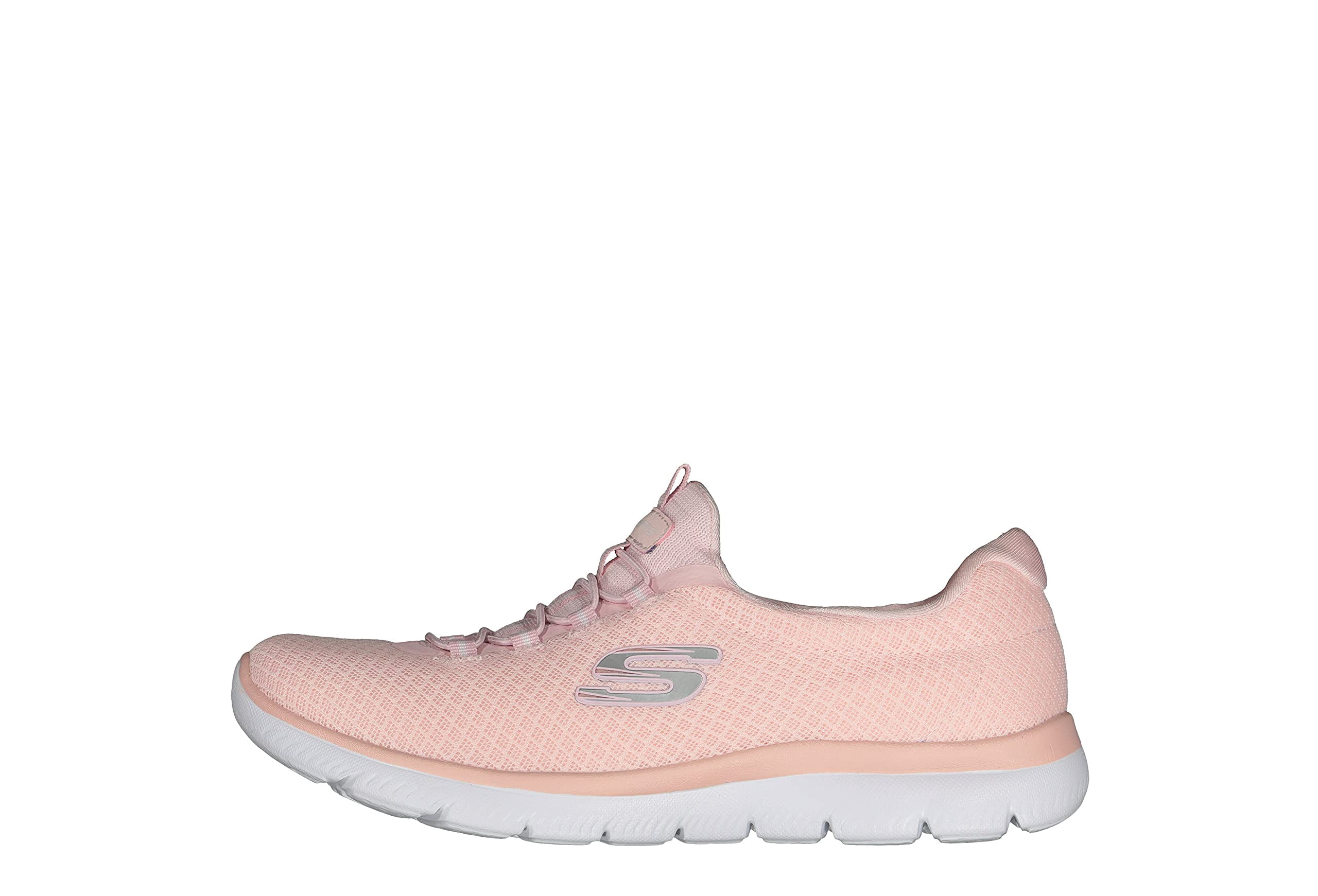 Skechers Slip on Sneakers for Women Sport Summits Mesh Bungee Closure Athletic Shoes Knit Upper Memory Foam Cushioning Flexible Lightweight Support