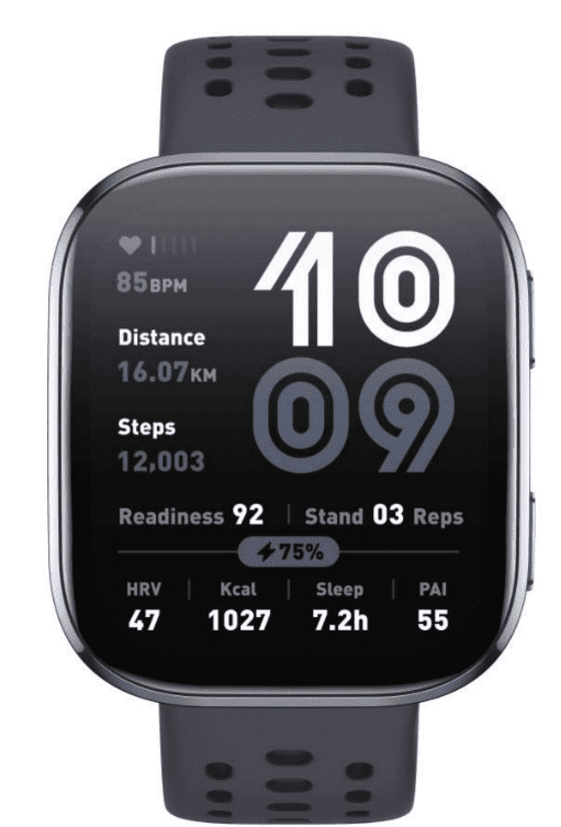 Amazfit Bip 6 Smart Watch 46mm, 14 Day Battery, 1.97" AMOLED Display, GPS & Free Maps, AI, Bluetooth Call & Text, w/Health, Fitness & Sleep Tracker, 140+ Workout Modes, Water-Resistance, Black