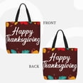 thumbnail image 2 of Pofeuu Happy Thanksgiving Print Tote Bag for Women,Hobo HandBags with Zipper,Large Capacity Casual Shoulder Handbags with Inner Pockets, 2 of 7