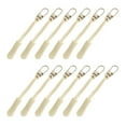 thumbnail image 2 of veasfak 12 Pcs Tirettes de Fermeture Éclair Cordon Durable Rallonge pour Bagage Blanc Doré, 2 of 9