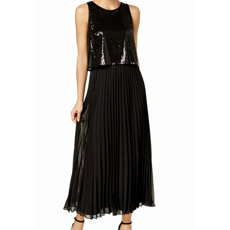 msk pleated sleeveless gown womens dress