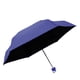 thumbnail image 3 of Bewildely Paraguas de 5 pliegues, miniparaguas de bolsillo a prueba de viento, sombrilla para lluvia y sol, suministros de trabajo de viaje Paraguas de lluvia Azul oscuro Bewildely HA005385-05, 3 of 6