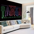 thumbnail image 2 of Tapiz para colgar en la pared Hardcore Gamer Neon Real Life, 150 x 130 cm, 2 of 3