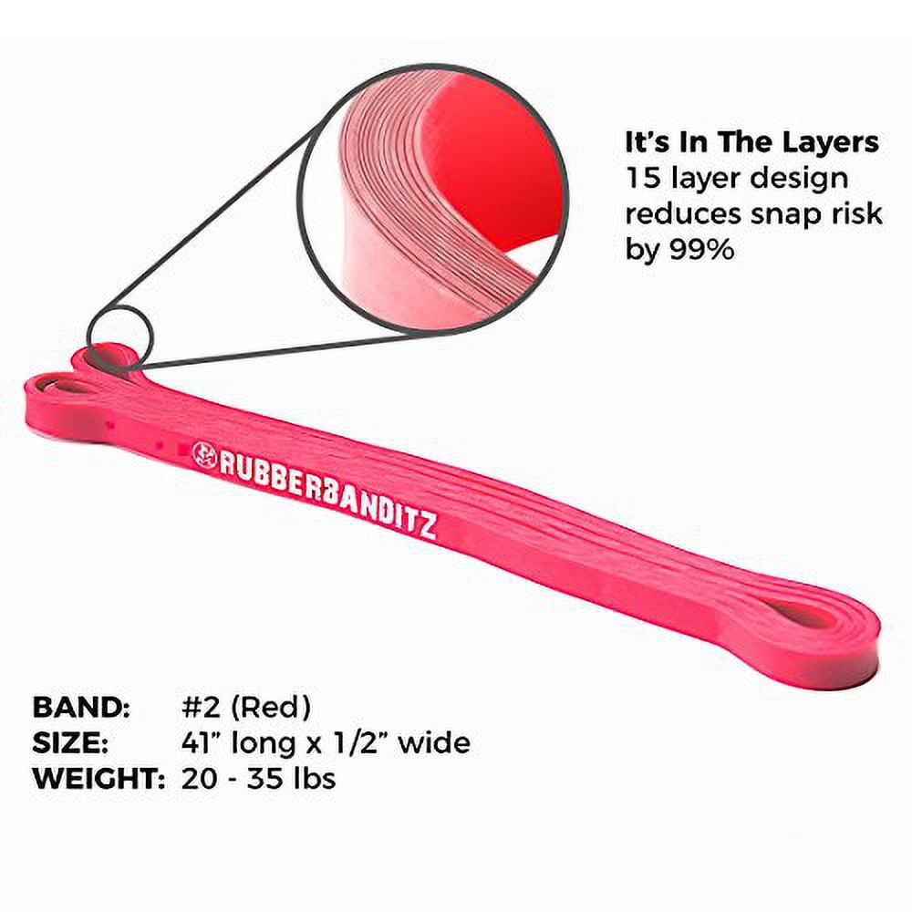 Rubberbanditz Pull Up Assist Resistance Bands Heavy Duty Loop Exercise Workout