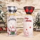 thumbnail image 3 of Cubierta de botella de vino roja y negra, bolsa interior de decoración navideña, cubierta de botella de Papá Noel, superventas, 3 of 3