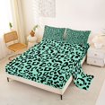 thumbnail image 2 of Castle Fairy Abstract Leopard Skull Bed Sheets 4-Piece,Mint Cheetah Print Full Size Sheets,Mint Black,1 Fitted Sheet,1 Flat Sheet and 2 Pillowcases, 2 of 6