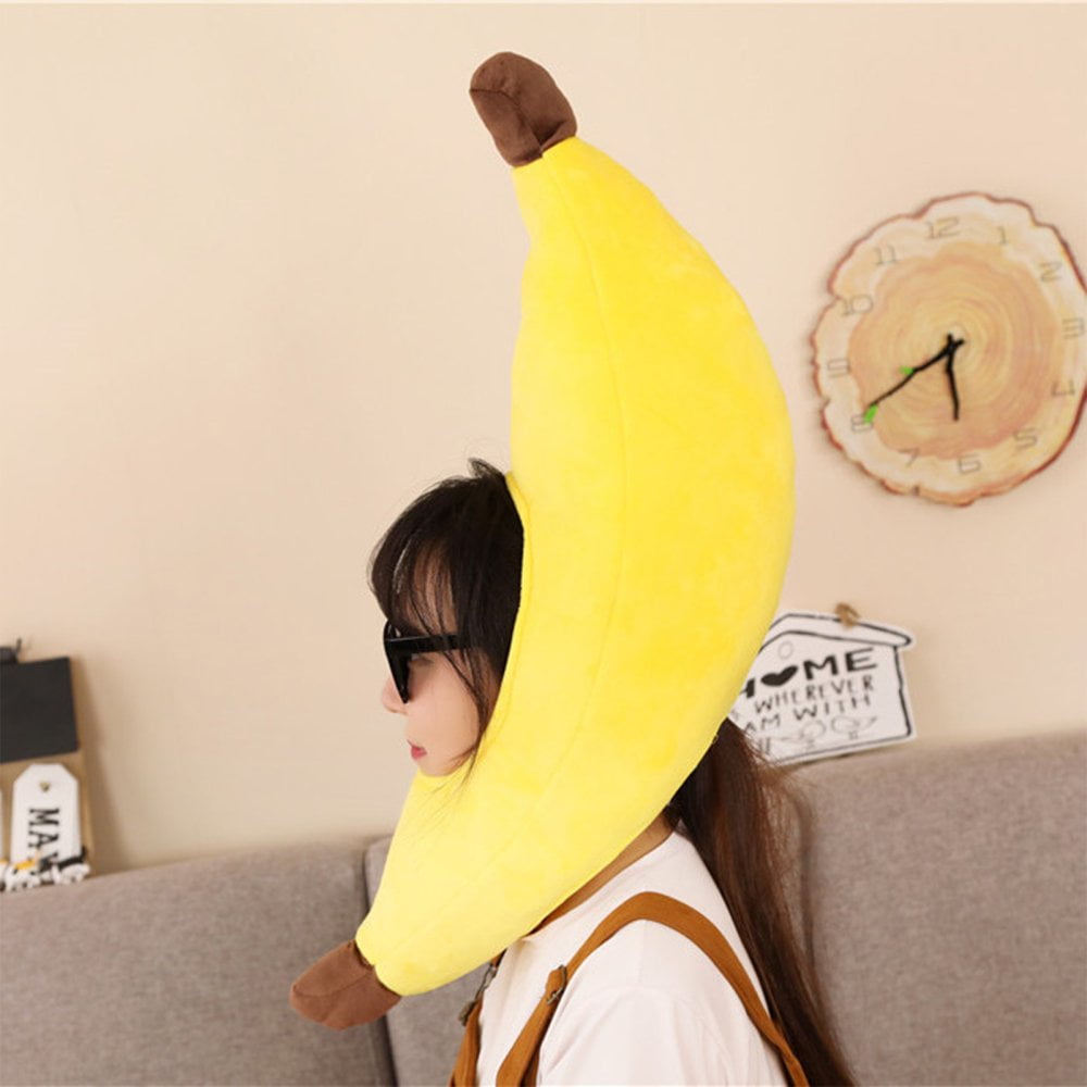 CNKOO Funny Plush Banana Hat Soft And Comfortable Fabic Suitable For Carnival Ball Ornament Walmart