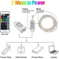 thumbnail image 5 of Christmas Color Changing Fairy String Lights 17 Feet 50 Led Twinkle Lights USB Operated Silver Wire Starry Lights with Remote and Adapter Firefly Lights for Room Party Wedding Indoor Decor (33 ft), 5 of 5