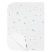 Kushies Portable Changing Pad Flannel Blue Scribble Stars