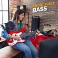 thumbnail image 5 of GLARRY 36in Electric Bass Guitar, 4 String Beginner Starter Kit with Accessories including Cable, Strap, Bag for Kids and Adults (Red), 5 of 7