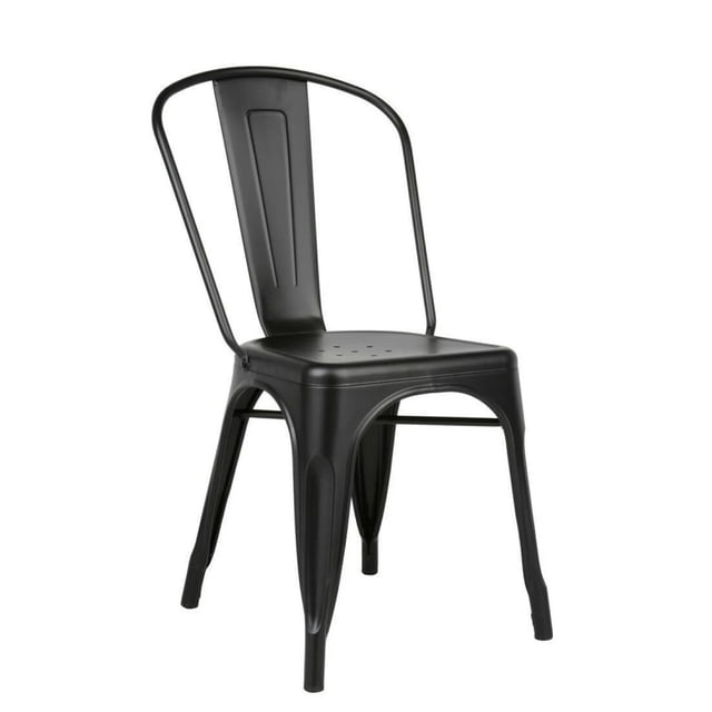 Silla Metalica Moderna Estilo Industrial Tipo Tolix negro