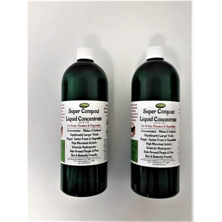 Super Compost Liquid Concentrate 2 Pack. Makes 10 Gallons. Save Money on the very Best Liquid Fertilizer, Plant Food