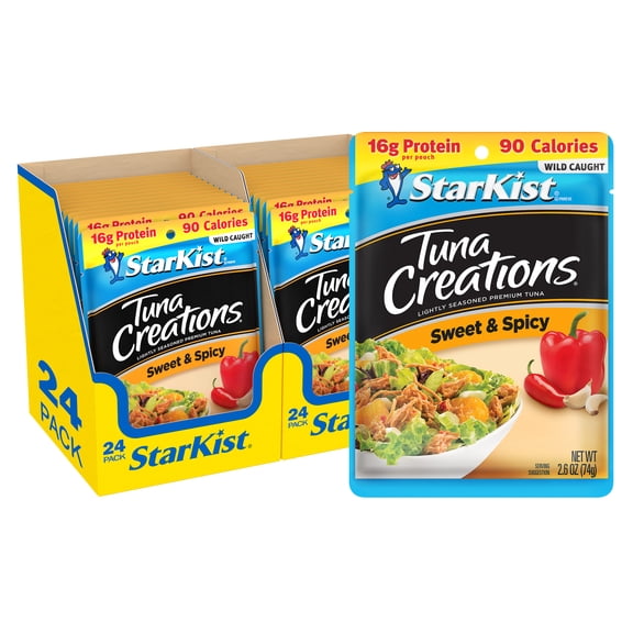 (24 pack) (24 pack) StarKist Tuna Creations, Sweet and Spicy, 2.6oz Pouch