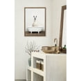 thumbnail image 6 of Kate and Laurel Sylvie Alpaca in the Tub Color Framed Canvas Wall Art by Amy Peterson Art Studio, 18x24 Gold, Modern Fun Decorative Bathtub Wall Art for Home Décor, 6 of 6