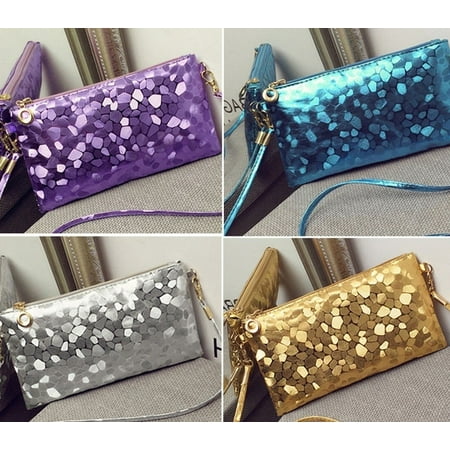 Womens Evening Party Clutch Bag Purse Bag Handbag Sequins Sparkling Bling Wallet