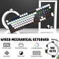thumbnail image 4 of LexonElec Backlit Keys Wired Gaming Keyboard with Keycap Puller, White, 4 of 9