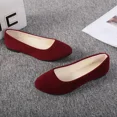 thumbnail image 5 of Plus Size 35-43 Women Flats Slip on Flat Shoes Candy Color Woman Boat Shoes Black Loafers Faux Suede Ladies Ballet Flats539, 5 of 6