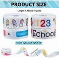 thumbnail image 2 of 20yards School Ribbons 7/8 inch ABC Pencil Bus Gift Wrap Ribbons Welocome Back Grosgrain Ribbons School Crafting Ribbons for Teacher Kindergarten Gift Wreath Decoration 4 Rolls, 2 of 6