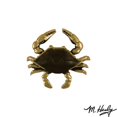 thumbnail image 1 of Michael Healy Designs MHS131 Blue Crab Standard Size Door Knocker, Brass, 1 of 1