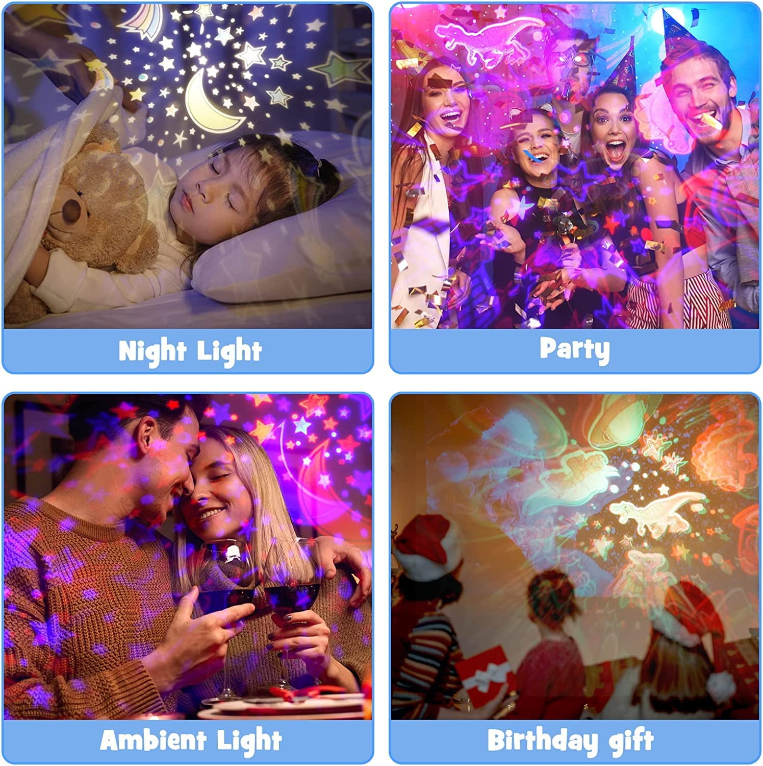 Star Projector Night Light for Kids, Dinosaurs Star Projector Light Gifts for 3 4 5 6 7 8 Year Old Boys Girls, Dinosaurs Toys for 3-12 Year Old, Galaxy Projector for Kids Room