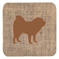 thumbnail image 1 of Chow Chow Burlap and Brown Foam Coasters, Set - 4, 1 of 1