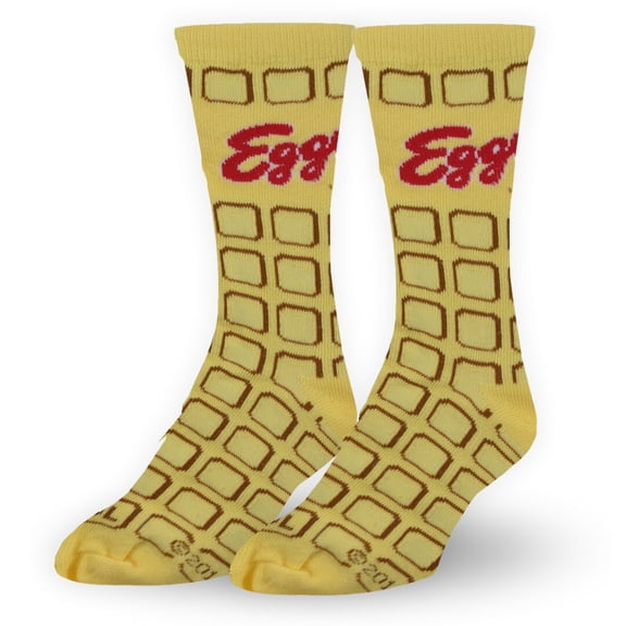 Cool Socks – Eggo Waffle Crew Socks for Kids 7–10 Years – Fun Breakfast Gift, Colorful Everyday Sock