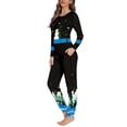 thumbnail image 3 of Conjunto de pijama de dos piezas para mujer, ropa de dormir de manga larga de Navidad, ropa de dormir personalizada diaria, regalo de cumpleaños, Invierno, 3 of 4