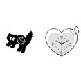thumbnail image 1 of Reloj de pared acrílico con forma de corazón. Mecanismo silencioso y fácil de leer. Ideal para colgar en , dormitorio, habitación infantil,, 1 of 8